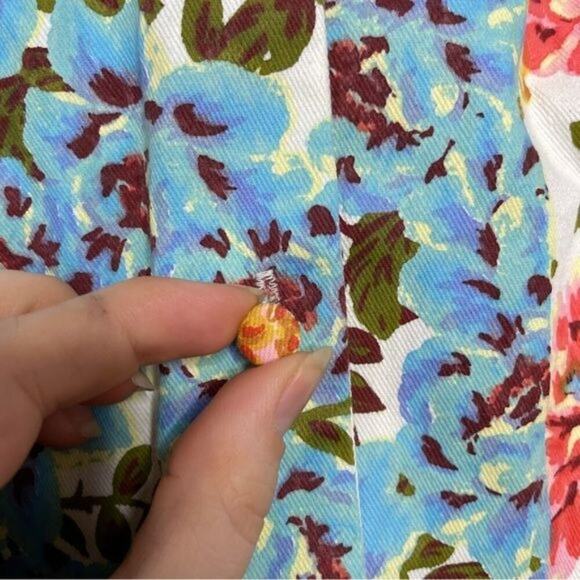 ASOS Babydoll Mini Tea Dress Size 2 Cottagecore Coquette Regency Patchwork Fairy - Picture 4 of 9